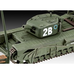 CARRO DE COMBATE CHURCHILL A.V.R.E. (Pegamento & pinturas) -Escala 1/76- Revell 63297