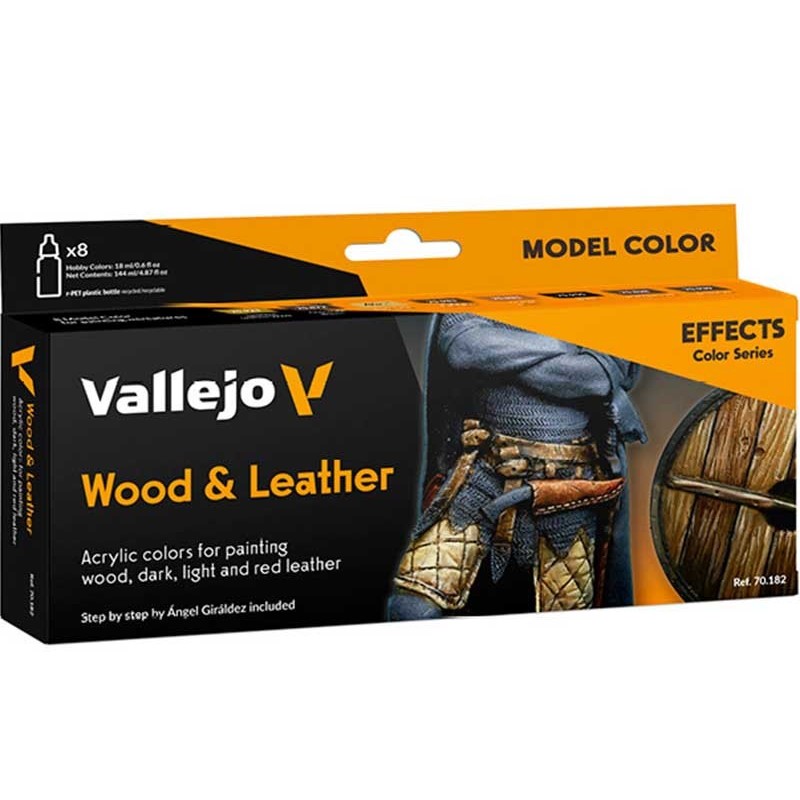 SET COLORES MADERA Y CUERO (8 botes)