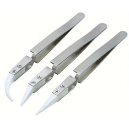 JUEGO DE TRES PINZAS DE MODELISMO CON PUNTAS CERAMICAS - HOBBYMODELISMO TOOLS 018