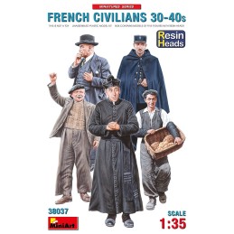 CIVILES FRANCESES AÑOS 30 / 40 (Cabezas Resina) -Escala 1/35- MiniArt