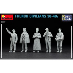 CIVILES FRANCESES AÑOS 30 / 40 (Cabezas Resina) -Escala 1/35- MiniArt