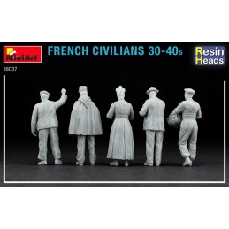 CIVILES FRANCESES AÑOS 30 / 40 (Cabezas Resina) -Escala 1/35- MiniArt