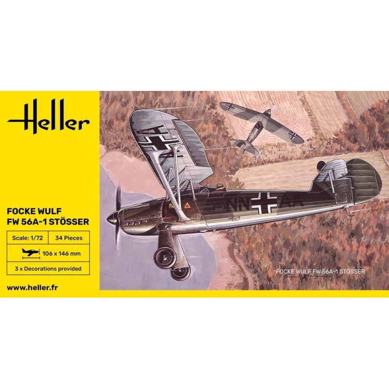 FOCKE WULF Fw-56 STOSSER -Escala 1/72- Heller 80238 FOCKE WULF Fw-56 STOSSER -Escala 1/72- Heller 80238