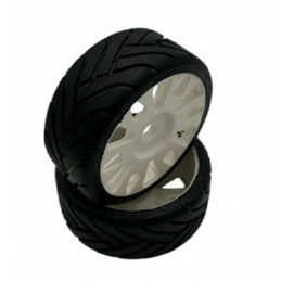 PAR NEUMATICO + LLANTA 1/8 GT (SCHEPISMODEL) Compuesto M5 Rallygame