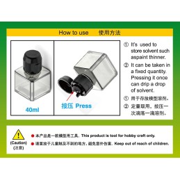 BOTE CUADRADO PARA DILUYENTE MODELISMO (40 ml) - Trumpeter Master Tools 08028 BOTE CUADRADO PARA DILUYENTE MODELISMO (40 ml) - Trumpeter Master Tools 08028