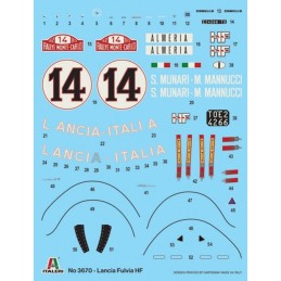 LANCIA FULVIA HF "Rally Monte Carlo 1972" -Escala 1/24- Italeri 3670 LANCIA FULVIA HF "Rally Monte Carlo 1972" -Escala 1/24- Italeri 3670