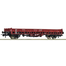 VAGON PLATAFORMA (ROJO) Tipo Kbkm - PKP Epoca IV -Escala 1/87 - h0- Roco 6600149