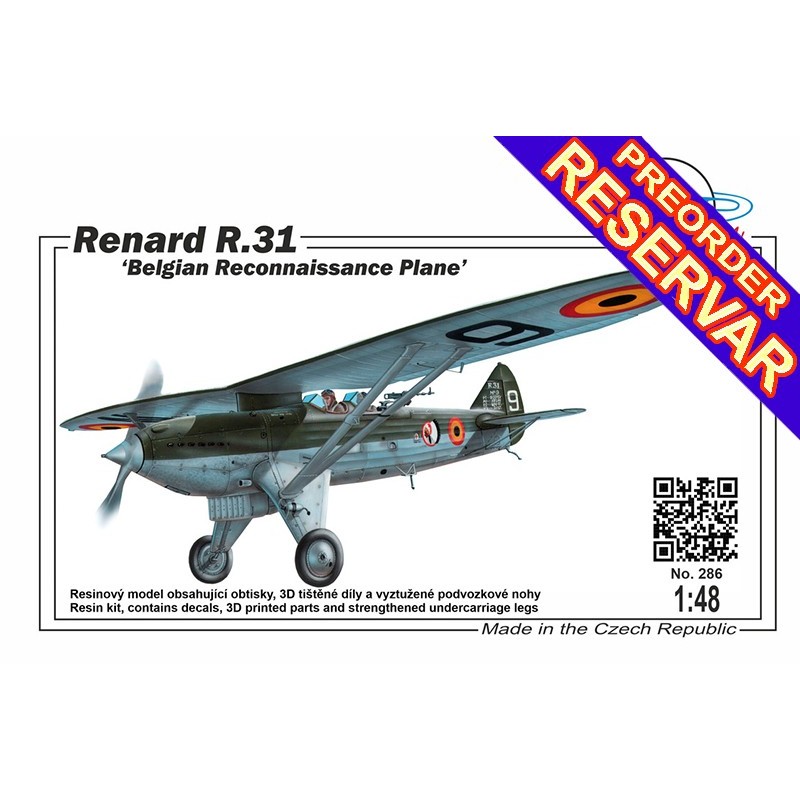 Renard R.31 "Belgian Recconaissance Plane" -Escala 1/48- Planet Model