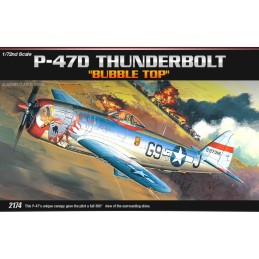 REPUBLIC P-47 D Thunderbolt (BUBBLE TOP) -Escala 1/72- ACADEMY 12491