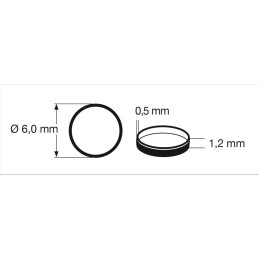 AROS DE ADHERENCIA N (D: 6,0 mm / Al: 1,2 mm / An: 0,5 mm) 10 unidades - Fleischmann 948003