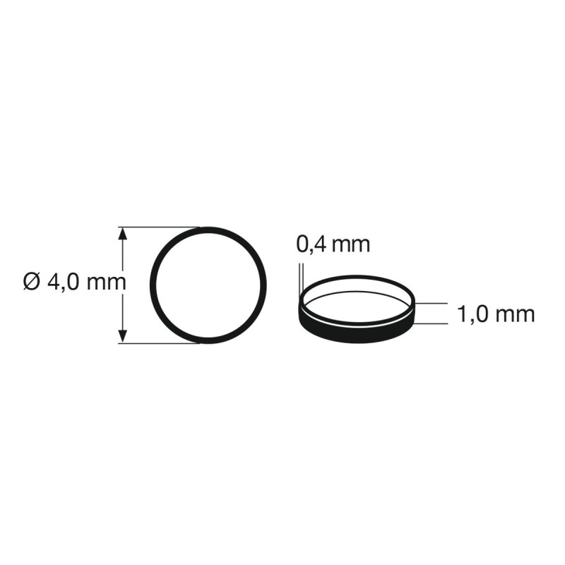 AROS DE ADHERENCIA N (D: 4,0 mm / Al: 1,0 mm / An: 0,4 mm) 10 unidades - Fleischmann 948002
