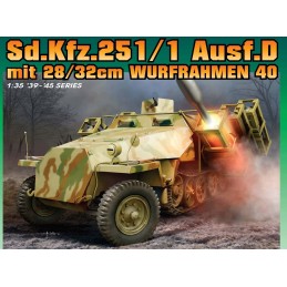 SEMIORUGA Sd.Kfz.251/1 Ausf. D CON LANZACOHETES 28/32cm Wurfrahmen 40 - ESCALA 1/35 - DRAGON 6861