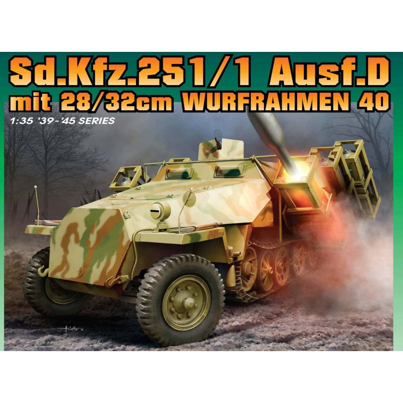 SEMIORUGA Sd.Kfz.251/1 Ausf. D CON LANZACOHETES 28/32cm Wurfrahmen 40 - ESCALA 1/35 - DRAGON 6861 SEMIORUGA Sd.Kfz.251/1 Ausf. D CON LANZACOHETES 28/32cm Wurfrahmen 40 - ESCALA 1/35 - DRAGON 6861