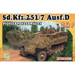 SEMIORUGA Sd.Kfz. 251/7 Ausf. D CON CAÑON 2,8cm sPzB 41 - ESCALA 1/72 - DRAGON 7605
