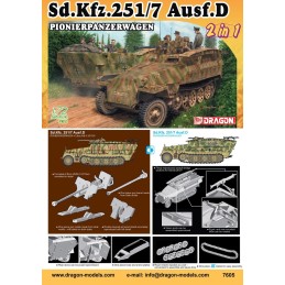 SEMIORUGA Sd.Kfz. 251/7 Ausf. D CON CAÑON 2,8cm sPzB 41 - ESCALA 1/72 - DRAGON 7605