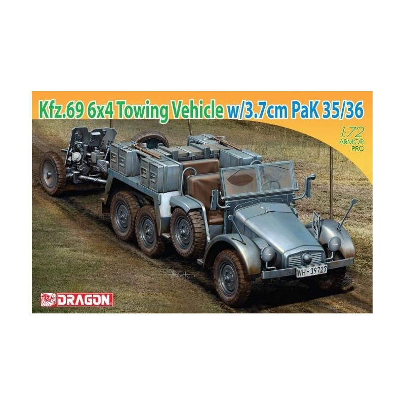 CAMION KRUPP Sd.Kfz. 69 6X4 & CAÑON PAK 35/36 (37 mm) -Escala 1/72 - Dragon Models 7419 CAMION KRUPP Sd.Kfz. 69 6X4 & CAÑON PAK 35/36 (37 mm) -Escala 1/72 - Dragon Models 7419