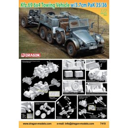 CAMION KRUPP Sd.Kfz. 69 6X4 & CAÑON PAK 35/36 (37 mm) -Escala 1/72 - Dragon Models 7419