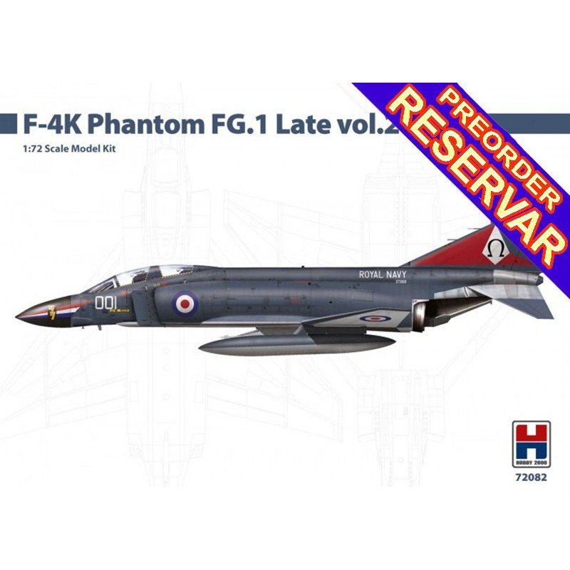 McDONNELL DOUGLAS F-4 K Phantom FG.1 (Late) -Escala 1/72- Hobby 2000 H2K72082 McDONNELL DOUGLAS F-4 K Phantom FG.1 (Late) -Escala 1/72- Hobby 2000 H2K72082