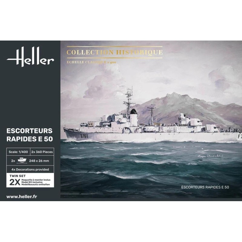 SET DESTRUCTORES DE ESCOLTA Tipo E-50 (2 unidades) -Escala 1/400- Heller 81093 SET DESTRUCTORES DE ESCOLTA Tipo E-50 (2 unidades) -Escala 1/400- Heller 81093