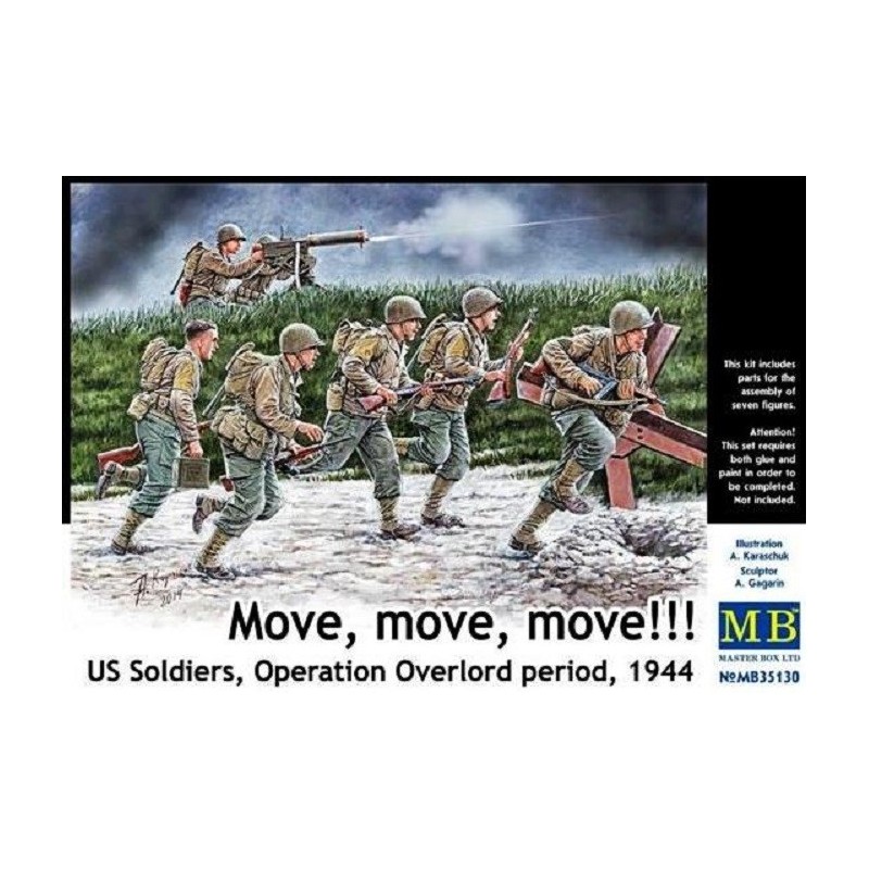 SOLDADOS AMERICANOS OPERACION OVERLORD - ESCALA 1/35 - MASTER BOX 35130 SOLDADOS AMERICANOS OPERACION OVERLORD - ESCALA 1/35 - MASTER BOX 35130