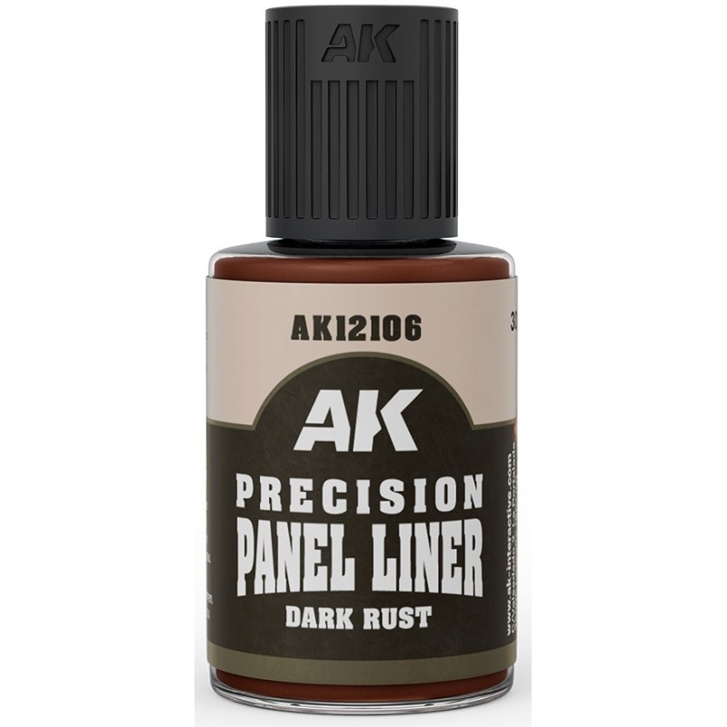 PRECISION PANEL LINER OXIDO OSCURO (30 ml) - AK Interactive 12106 PRECISION PANEL LINER OXIDO OSCURO (30 ml) - AK Interactive 12106