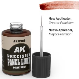PRECISION PANEL LINER OXIDO OSCURO (30 ml) - AK Interactive 12106 PRECISION PANEL LINER OXIDO OSCURO (30 ml) - AK Interactive 12106