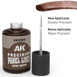 PRECISION PANEL LINER MARRON OSCURO (30 ml) - AK Interactive 12104 PRECISION PANEL LINER MARRON OSCURO (30 ml) - AK Interactive 12104