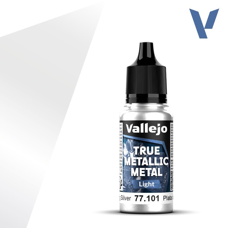 Vallejo True Metallic Metal 101 LUZ PLATA DE LEY (18ml) - Acrilicos Vallejo 77101 Vallejo True Metallic Metal 101 LUZ PLATA DE LEY (18ml) - Acrilicos Vallejo 77101