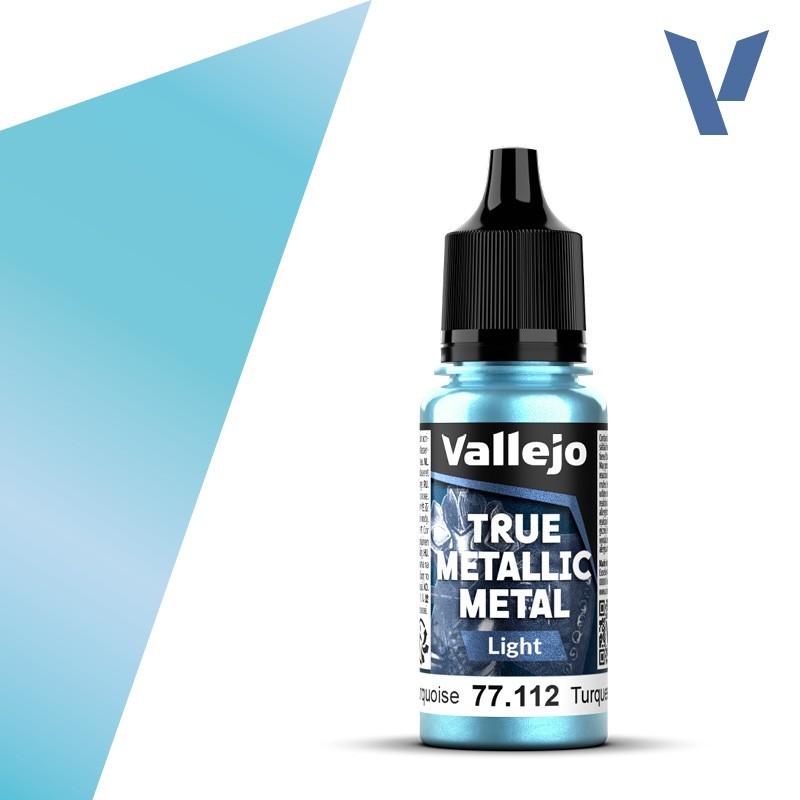 Vallejo True Metallic Metal 112 LUZ TURQUESA HIDRA (18ml) - Acrilicos Vallejo 77112 Vallejo True Metallic Metal 112 LUZ TURQUESA HIDRA (18ml) - Acrilicos Vallejo 77112