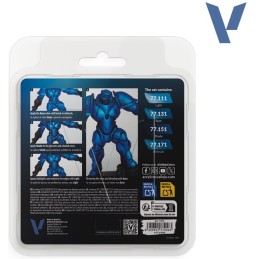 SET Vallejo True Metallic Metal AZUL ZAFIRO (4 x 18ml) - Acrilicos Vallejo 77256 SET Vallejo True Metallic Metal AZUL ZAFIRO (4 x 18ml) - Acrilicos Vallejo 77256
