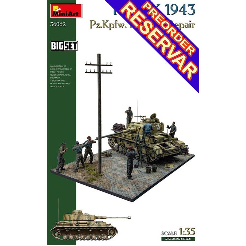 DIORAMA: BATALLA DE KURSK 1943 / Panzer IV Reparacion de campaña -Esca