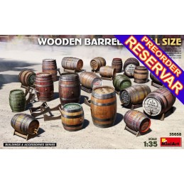 BARRILES DE MADERA PEQUEÑOS -Escala 1/35- MiniArt 35658