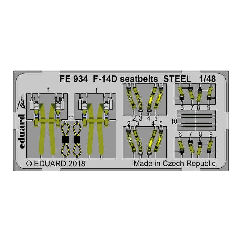 FOTOGRABADO CINTURONES F-14 D TOMCAT -Escala 1/48- Eduard FE934 FOTOGRABADO CINTURONES F-14 D TOMCAT -Escala 1/48- Eduard FE934