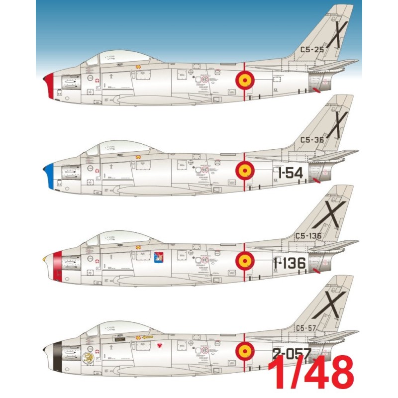 CALCAS NORTH AMERICAN F-86 F SABRE -Ejercito del Aire Español- 1/48 - Series Españolas SE648