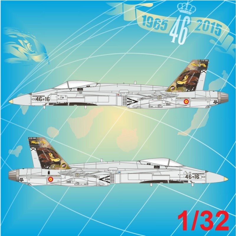 CALCAS EF-18 A HORNET (ALA 46) 50ª Aniversario Gando 1/48 - Series Españolas SE3432