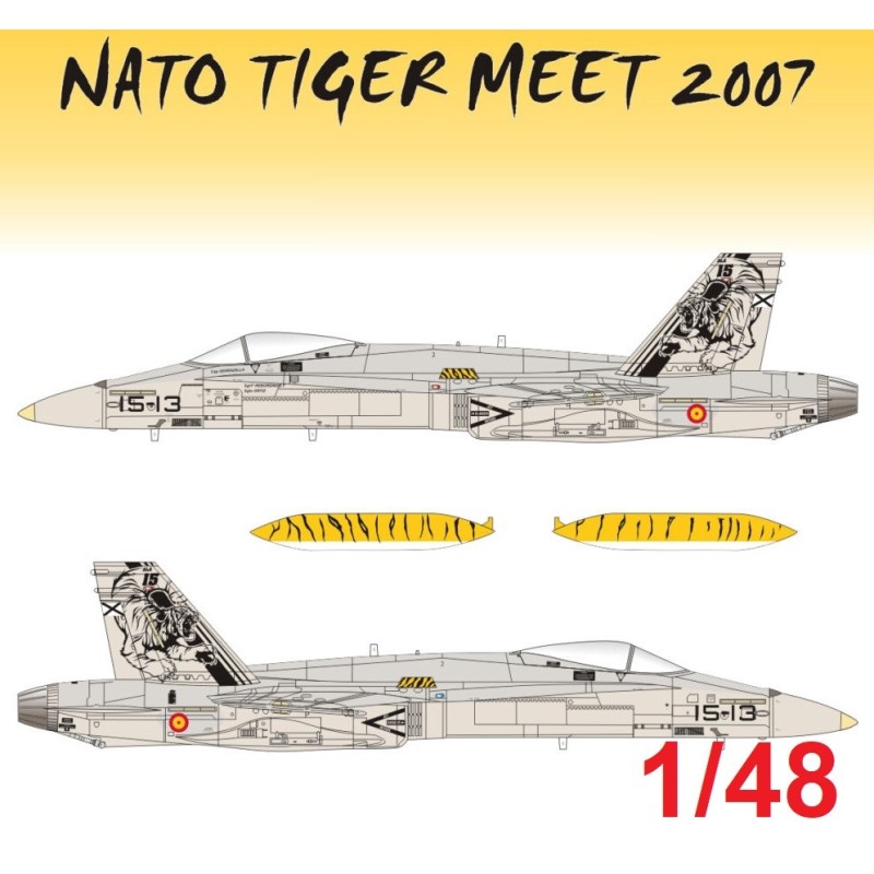 CALCAS EF-18 A HORNET ALA Nº15 (Tiger Meet 2007) 1/48 - Series Españolas SE2848