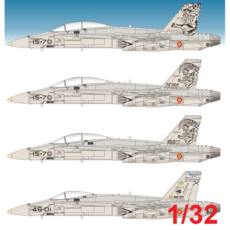 CALCAS EF-18 HORNET ALA Nº15 (75.000 horas) 1/32 - Series Españolas SE1132