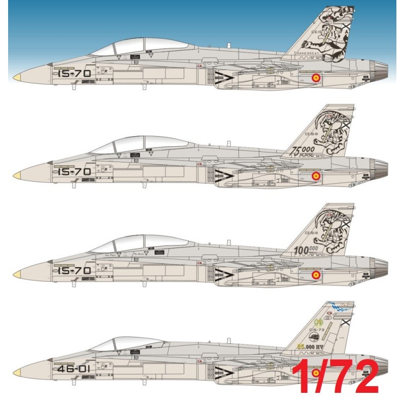 CALCAS EF-18 HORNET ALA Nº15 (75.000 horas) 1/72 - Series Españolas SE1172