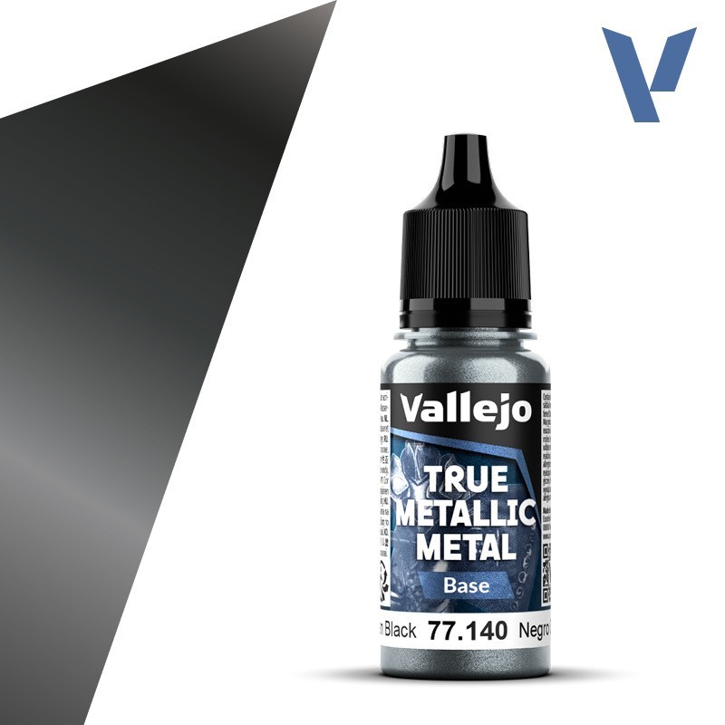 Vallejo True Metallic Metal 140 BASE NEGRO OBSIDIANA (18ml) - Acrilicos Vallejo 77140 Vallejo True Metallic Metal 140 BASE NEGRO OBSIDIANA (18ml) - Acrilicos Vallejo 77140