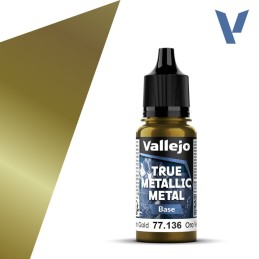 Vallejo True Metallic Metal 136 BASE ORO VERDE (18ml) - Acrilicos Vallejo 77136