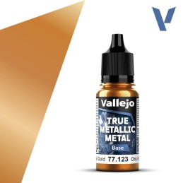 Vallejo True Metallic Metal 123 BASE ORO IMPERIAL (18ml) - Acrilicos Vallejo 77123