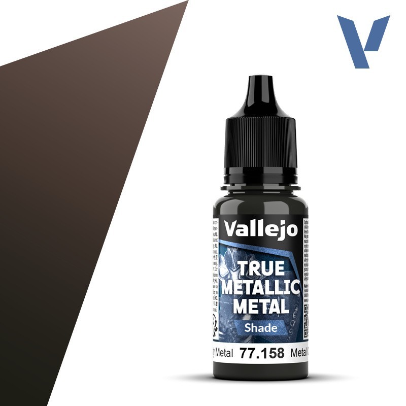 Vallejo True Metallic Metal 158 SOMBRA METAL OXIDADO (18ml) - Acrilicos Vallejo 77158 Vallejo True Metallic Metal 158 SOMBRA METAL OXIDADO (18ml) - Acrilicos Vallejo 77158