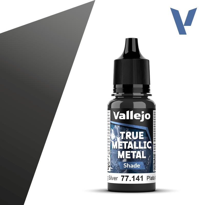 Vallejo True Metallic Metal 141 SOMBRA PLATA DE LEY (18ml) - Acrilicos Vallejo 77141 Vallejo True Metallic Metal 141 SOMBRA PLATA DE LEY (18ml) - Acrilicos Vallejo 77141