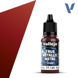 Vallejo True Metallic Metal 145 SOMBRA ROJO FORJADO (18ml) - Acrilicos Vallejo 77145