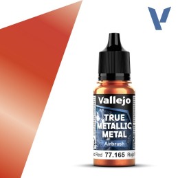 Vallejo True Metallic Metal 165 AEROGRAFO ROJO FORJADO (18ml) - Acrilicos Vallejo 77165