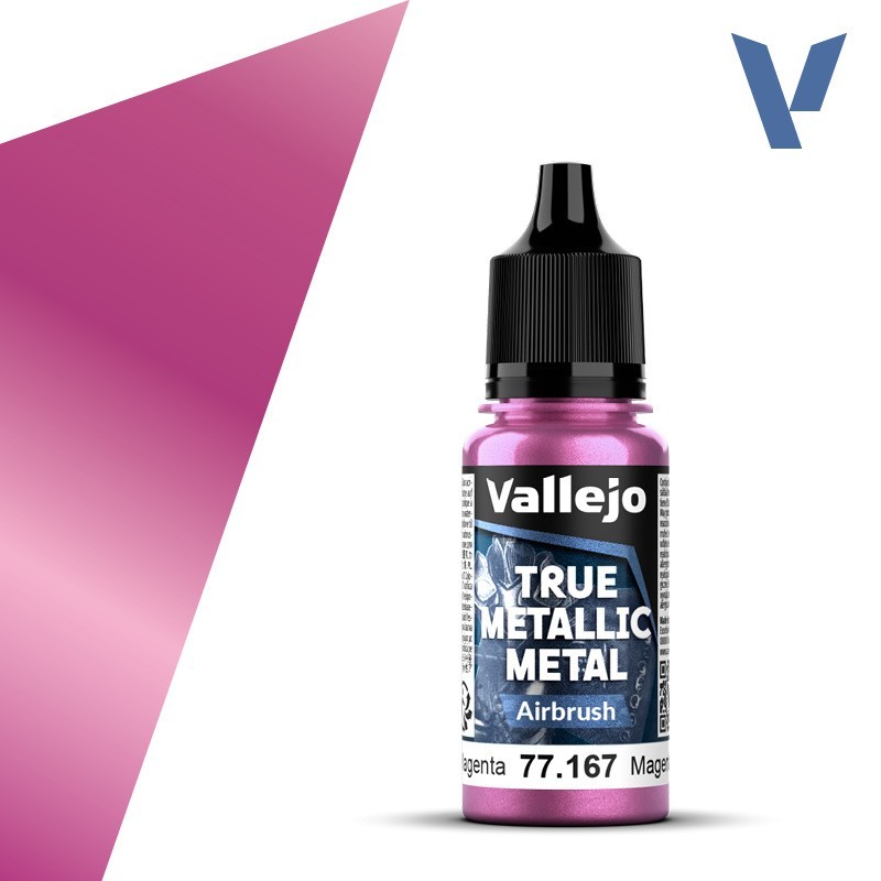 Vallejo True Metallic Metal 167 AEROGRAFO MAGENTA CARMESI (18ml) - Acrilicos Vallejo 77167 Vallejo True Metallic Metal 167 AEROGRAFO MAGENTA CARMESI (18ml) - Acrilicos Vallejo 77167