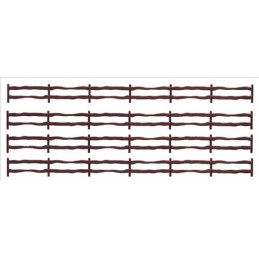 VALLAS MADERA RUSTICAS (L: 1300 mm) -Escala 1/87 - h0- Busch 6008