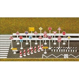 CONJUNTO CARRETERA & SEÑALIZACIONES -Escala 1/87 - h0- Busch 6027