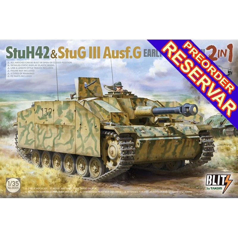 CAÑON DE ASALTO SD.KFZ. 142/1 STUG III G / StuH-42 Early -Escala 1/35- Takom 8009 CAÑON DE ASALTO SD.KFZ. 142/1 STUG III G / StuH-42 Early -Escala 1/35- Takom 8009