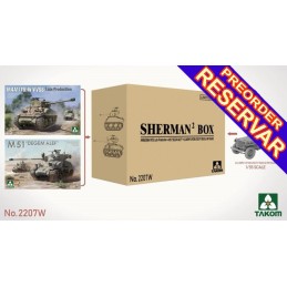 COMBO CARRO DE COMBATE SHERMAN x 2 BOX + JEEP WILLYS -Escala 1/35- Takom 2207W